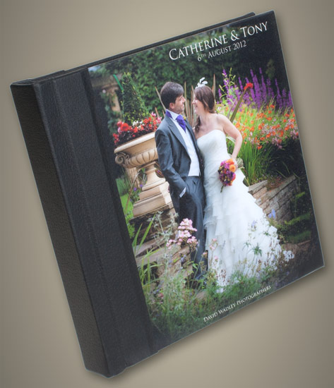 Photo Cover Wedding Album with Black Spine Large