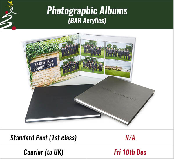 Christmas Deadline for Photographic Albums