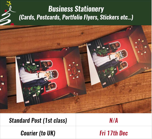 Christmas Deadline for Business Stationery