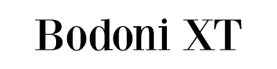 Font Option 2 - Bodoni XT