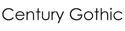 Font Option 3 - Century Gothic