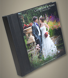 Photo Cover Wedding Album with Black Spine