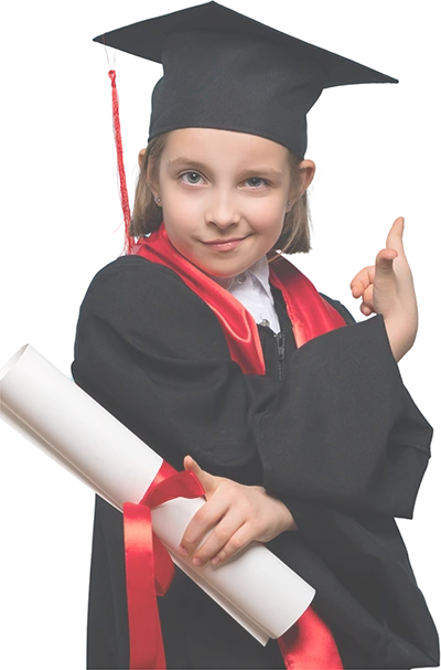 School Kid pointing at amazing info